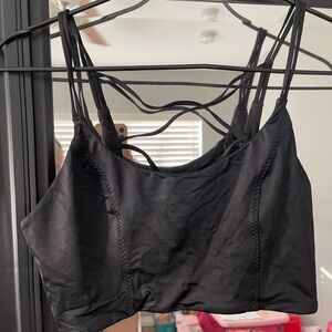 Victoria's Secret Black Strappy Longline Bralette